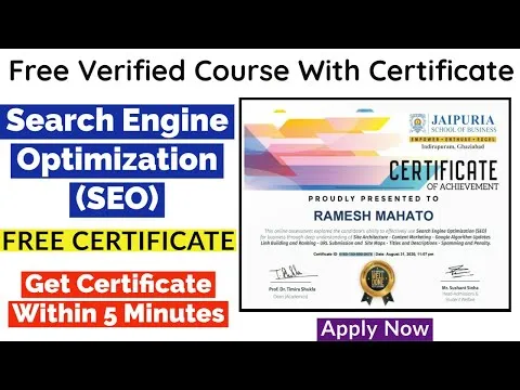 SEO Free Certification Course | Search Engine Optimization | Free Certificate
