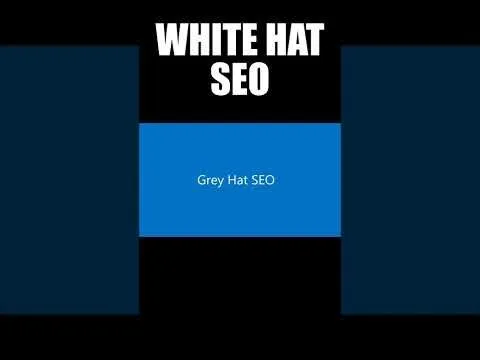 White Hat SEO and Gray Hat SEO (Search Engine Optimization) kya hai? What is White Hat SEO #shorts
